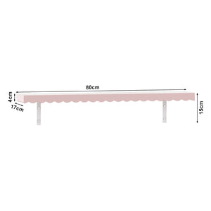 Wandplankenset Vestnes 2-delig 80x17x15 cm roze [en.casa]