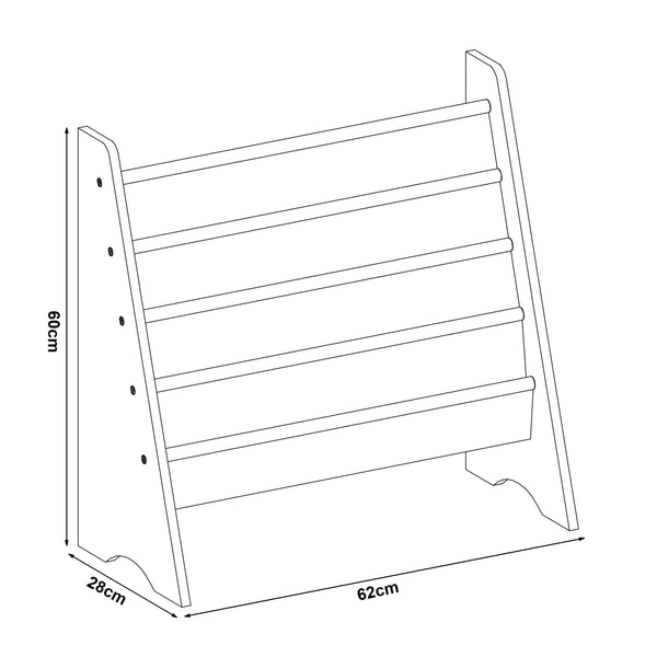 Kinderboekenkast Hornnes Aqua Dream motief 60x62x28 cm [en.casa]