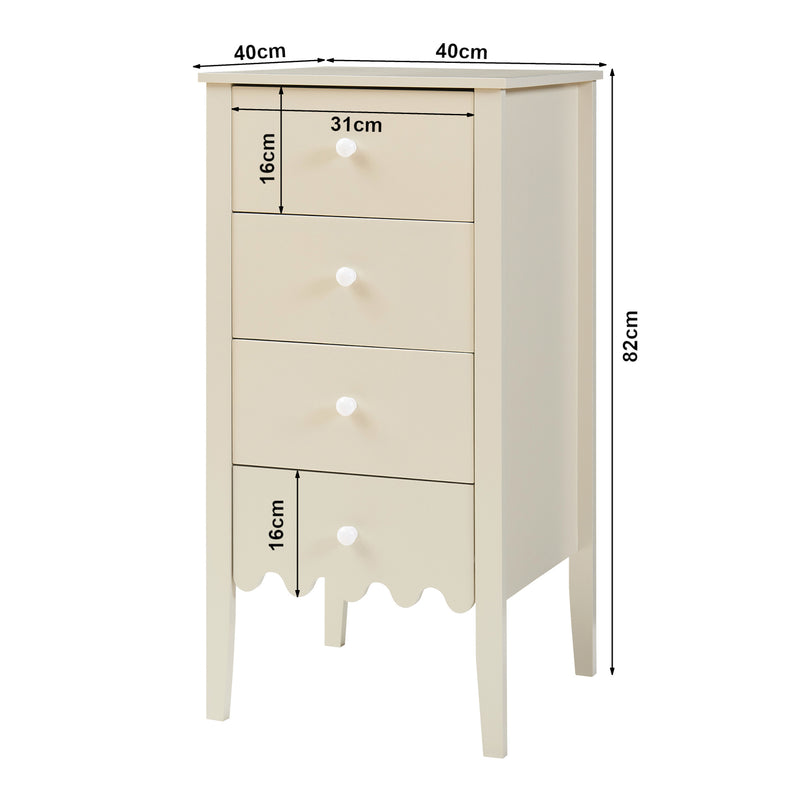 Maatschets Ladekast Luspoo 82x40x40 cm crèmewit [en.casa]