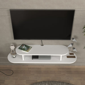 Tv meubel Targema zwevend wit 120x30x16 cm [en.casa]