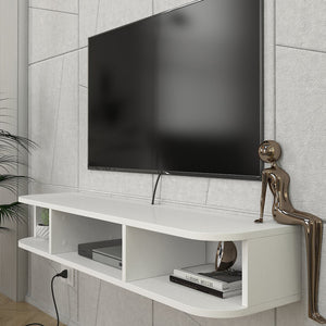 Tv-meubel Oundsvas zwevend wit 120x30x19 cm [en.casa]