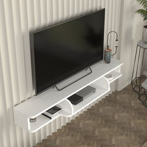 TV meubel Aar zwevend 135x30x16 cm wit [en.casa]