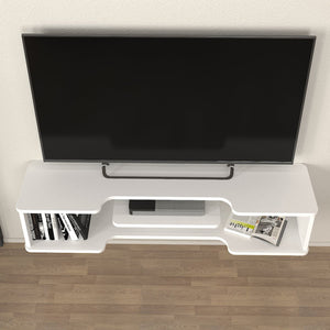 TV meubel Yrela zwevend 120x30x26 cm wit [en.casa]