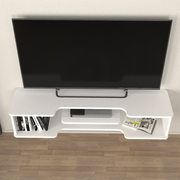TV meubel Yrela zwevend 120x30x26 cm wit [en.casa]