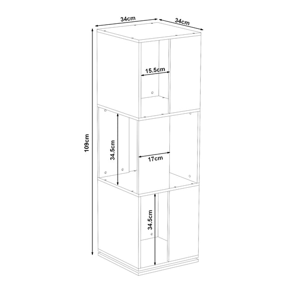 Boekenkast Fjelmarirg 109x34x34 cm wit [en.casa]