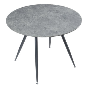 Eetkamerset tafel Fitjar Ø100 cm met stoelen Elsern 5-delig [en.casa]