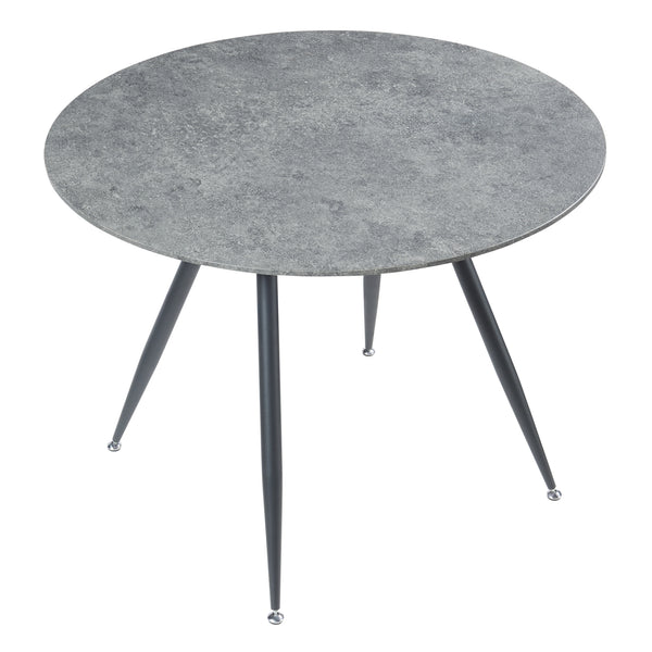 Eetkamerset tafel Fitjar Ø100 cm met stoelen Elsern 5-delig [en.casa]