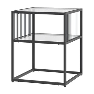 Bijzettafel Tronevn 50x40x40 cm zwart [en.casa]
