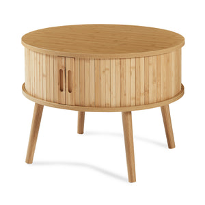 Nachtkastje Nordkapp rond 45x60 cm naturel [en.casa]