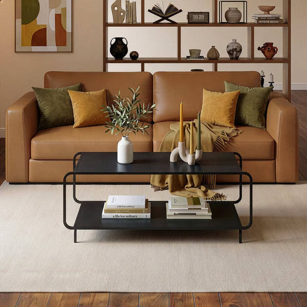 Salontafel Færder 115x50x45 cm zwart [en.c