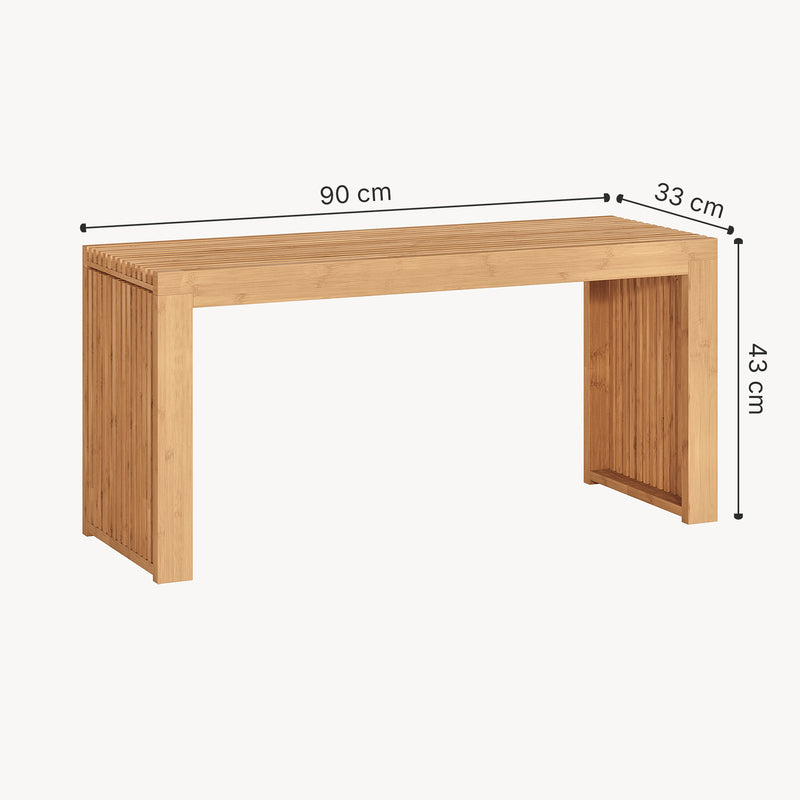 Maatschets Schoenenrek Korjad 90x33x43 cm Bamboe [en.casa]