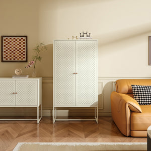 Woonkamerkast Viitasaari commode 150x80x40 cm crèmewit [en.casa] 