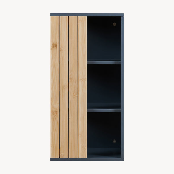 Hangkast Svanes 60x30x20 cm Donkergrijs/Natuur [en.casa]