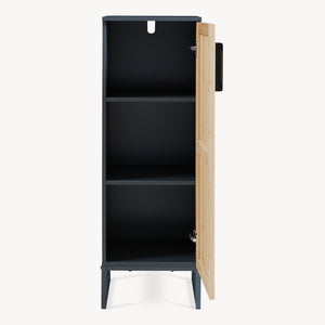 Badkamerkast Svanes 90x30x30 cm Donkergrijs/Natuur [en.casa]