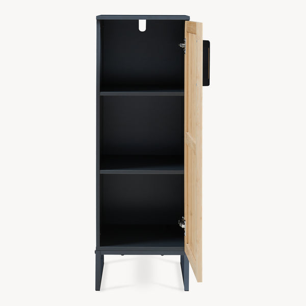 Badkamerkast Svanes 90x30x30 cm Donkergrijs/Natuur [en.casa]