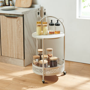 Serwagen Jässaatka staal 76x40 cm grijs [en.casa]