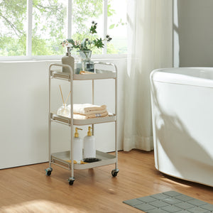 Serveerwagen Kelevn trolley 67x33x31 cm grijs [en.casa] 