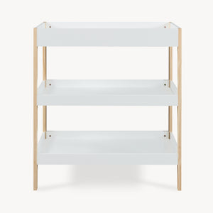 Wickeltisch Oupilu met 2 planken 91x82x53 cm Wit [en.casa]