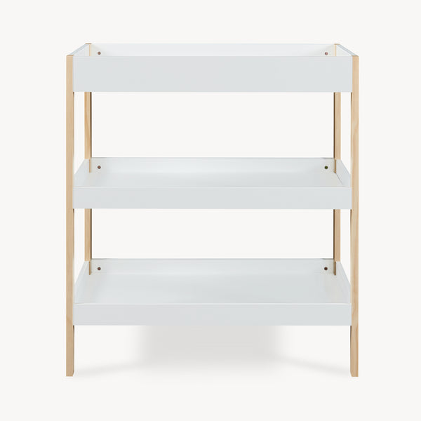 Wickeltisch Oupilu met 2 planken 91x82x53 cm Wit [en.casa]