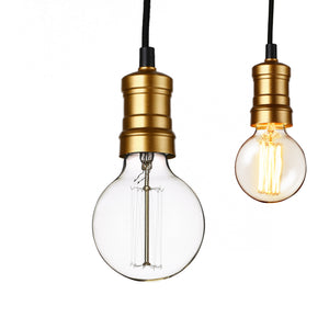 Design hanglamp Ljubljana metaal zwart en koperkleurig - 1 of 3 stuks set