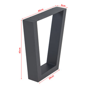 Stalen onderstel Lalling set van 2 tafelpoot zwart [en.casa]