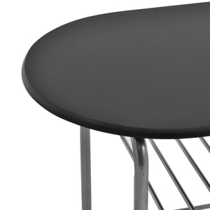 Bistroset metaal en hout eettafel met twee stoelen