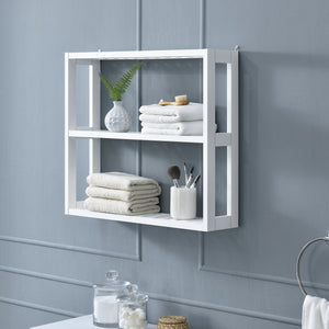 Badkamerrek wandmontage MDF 54x15x60 cm wit