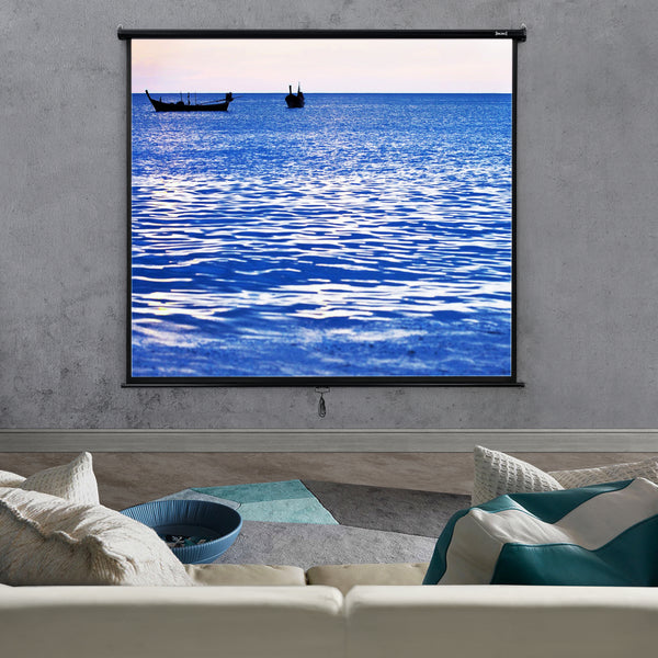 Projectiescherm wit en zwart 203x203 cm 113"