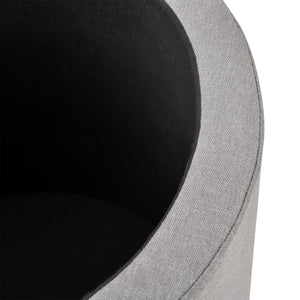 Salontafel Napier opbergtafel rond 41xØ43 cm hout en grijs