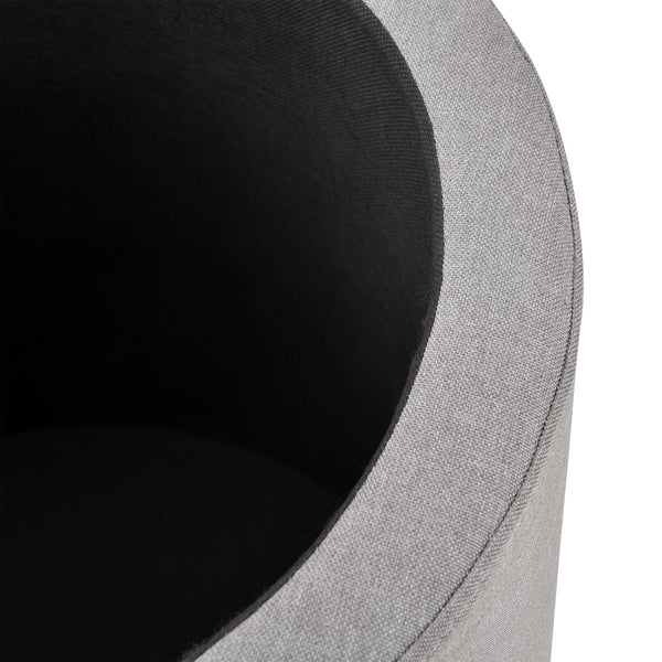 Salontafel Napier opbergtafel rond 41xØ43 cm hout en grijs