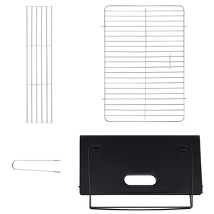 [pro.tec] Klapgrill barbecue BBQ 45x30x30 cm zwart
