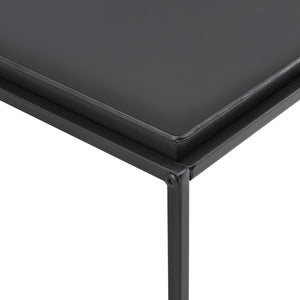 Salontafel zwart metaal 47x100x50 cm