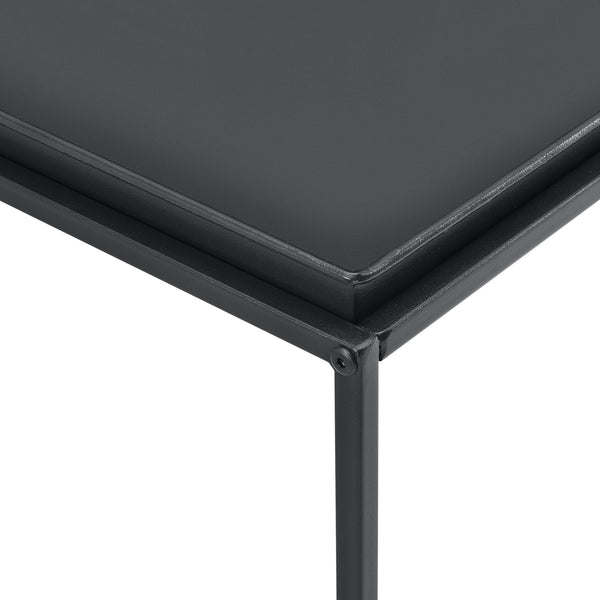 Salontafel zwart metaal 47x100x50 cm