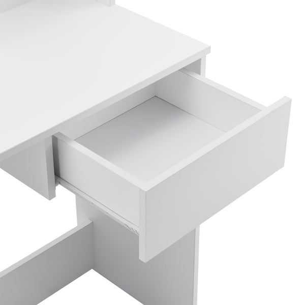 Kaptafel Rustenburg met spiegel wit 141x75x40 cm wit