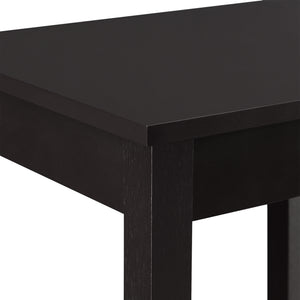 Bijzettafel Thun met plank MDF 38x30x74 cm donkerbruin