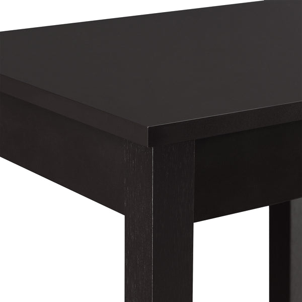 Bijzettafel Thun met plank MDF 38x30x74 cm donkerbruin
