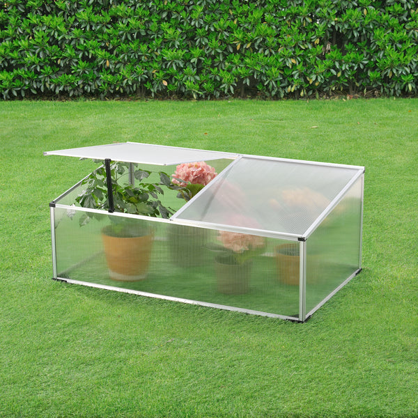 Tuinkas kweekkas mini 100x60x30-40 cm polycarbonaat