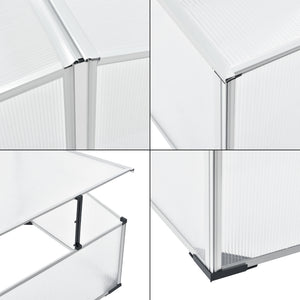 Tuinkas kweekkas mini 100x120x30-40 cm polycarbonaat