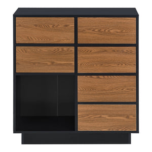 Commode Krokom druk en open 88x80x30 cm hout en zwart