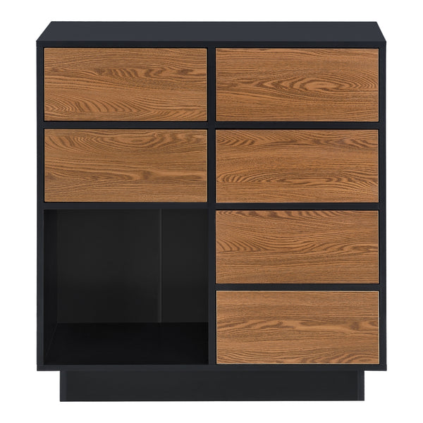 Commode Krokom druk en open 88x80x30 cm hout en zwart