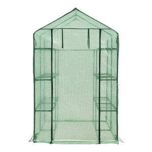 [en.casa] Tuinkas Vale met planken 120x170x194 cm groen