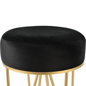 [en.casa] Krukje Vänersborg rond 46xØ35 cm zwart en messing