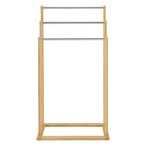 [en.casa] Bamboe handdoekrek Porsanger 46x24x84 cm vrijstaand