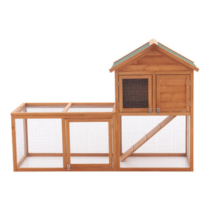 [en.casa] Konijnenhok Kelkheim 110x160x61 cm houtkleurig
