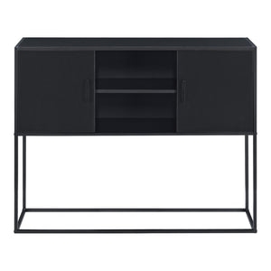[en.casa] Commode Motala spaanplaat 90x108,5x30 cm zwart