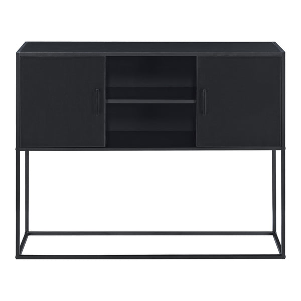 [en.casa] Commode Motala spaanplaat 90x108,5x30 cm zwart