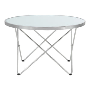 [en.casa] Salontafel Nikkeby rond 50xØ80 cm glas en metaal