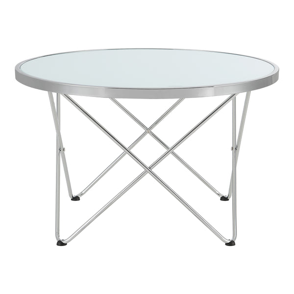 [en.casa] Salontafel Nikkeby rond 50xØ80 cm glas en metaal