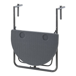 [en.casa] Balkontafel Cicala inklapbaar 83,5x60x64 cm donkergrijs