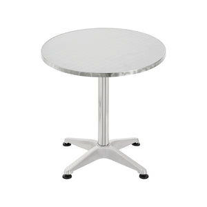 [en.casa] Bartafel Avesta tuintafel opvouwbaar rond Ø60 cm zilverkleurig